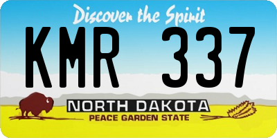 ND license plate KMR337