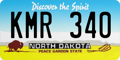 ND license plate KMR340