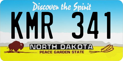 ND license plate KMR341