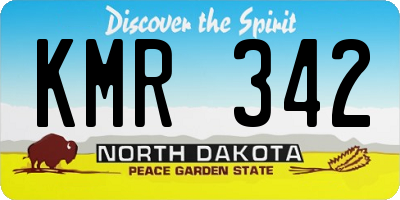 ND license plate KMR342