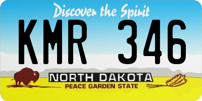 ND license plate KMR346