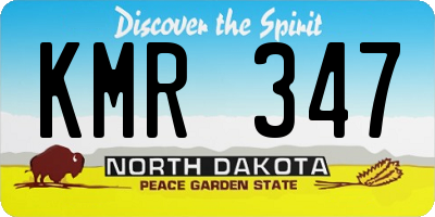 ND license plate KMR347