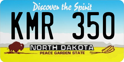 ND license plate KMR350