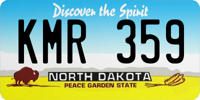 ND license plate KMR359