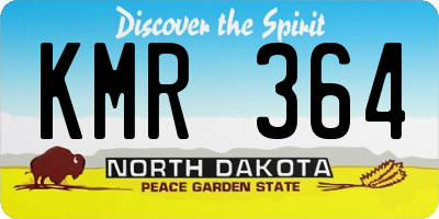ND license plate KMR364