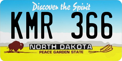 ND license plate KMR366