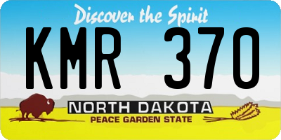 ND license plate KMR370