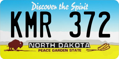 ND license plate KMR372