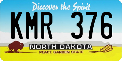 ND license plate KMR376