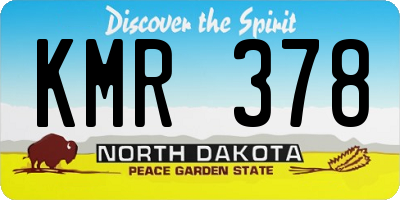 ND license plate KMR378