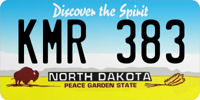 ND license plate KMR383