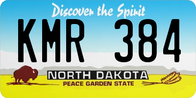 ND license plate KMR384
