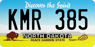 ND license plate KMR385