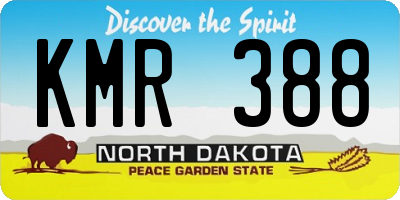 ND license plate KMR388