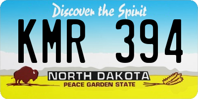 ND license plate KMR394