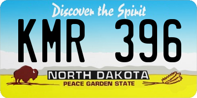 ND license plate KMR396