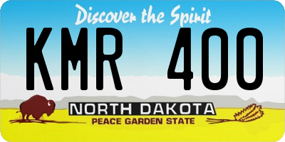 ND license plate KMR400