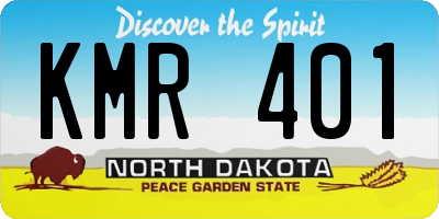 ND license plate KMR401