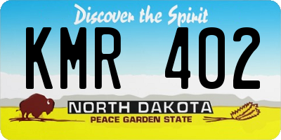 ND license plate KMR402