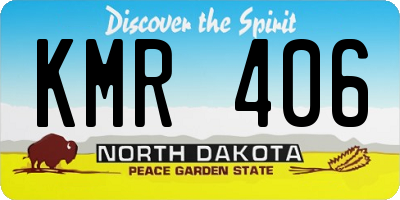 ND license plate KMR406