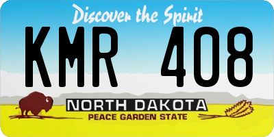 ND license plate KMR408
