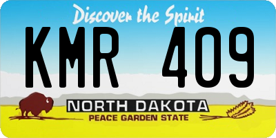 ND license plate KMR409