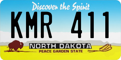 ND license plate KMR411