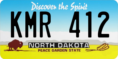 ND license plate KMR412