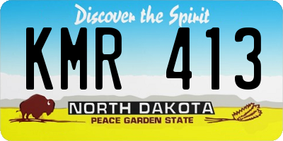 ND license plate KMR413