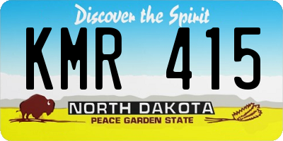 ND license plate KMR415