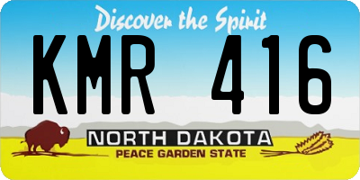 ND license plate KMR416