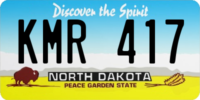 ND license plate KMR417