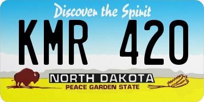 ND license plate KMR420