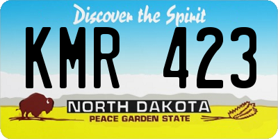 ND license plate KMR423