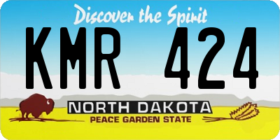 ND license plate KMR424