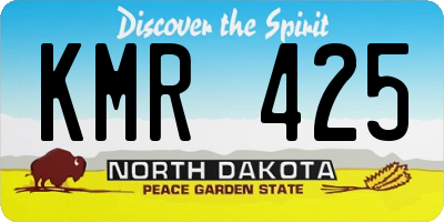 ND license plate KMR425