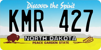 ND license plate KMR427