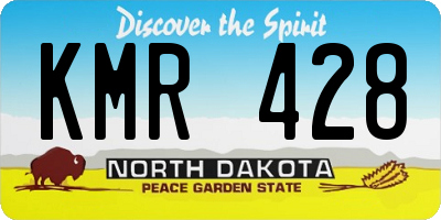 ND license plate KMR428