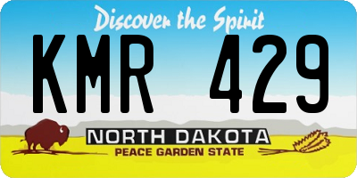 ND license plate KMR429