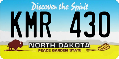 ND license plate KMR430