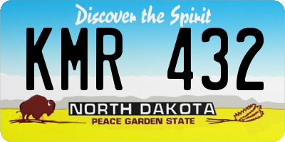 ND license plate KMR432