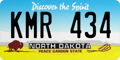 ND license plate KMR434