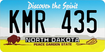 ND license plate KMR435