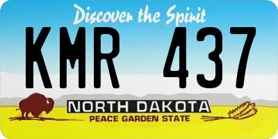 ND license plate KMR437