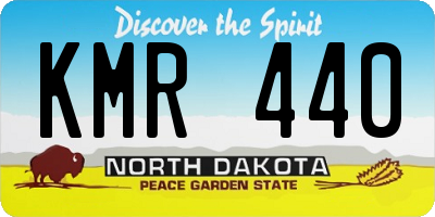 ND license plate KMR440