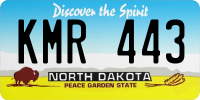 ND license plate KMR443