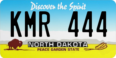 ND license plate KMR444