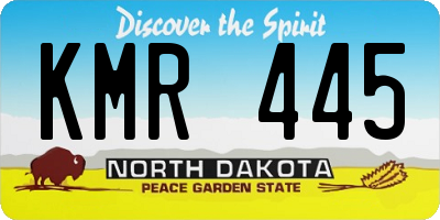 ND license plate KMR445
