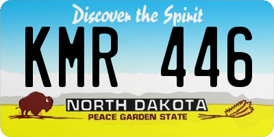 ND license plate KMR446