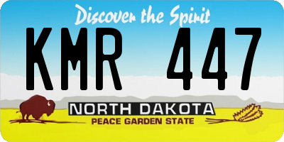 ND license plate KMR447